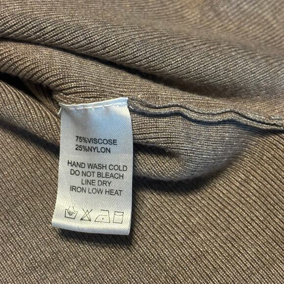 ee:some Ribbed Sleeveless Mock Turtleneck Sweater Women’s Size Small Tan - Picture 4 of 6